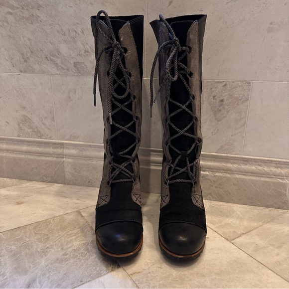 Sorel Cate the Great Knee High Wedge Lace Up Boot - Picture 3 of 14